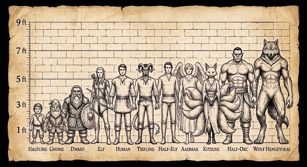Race Size Comparison Chart
